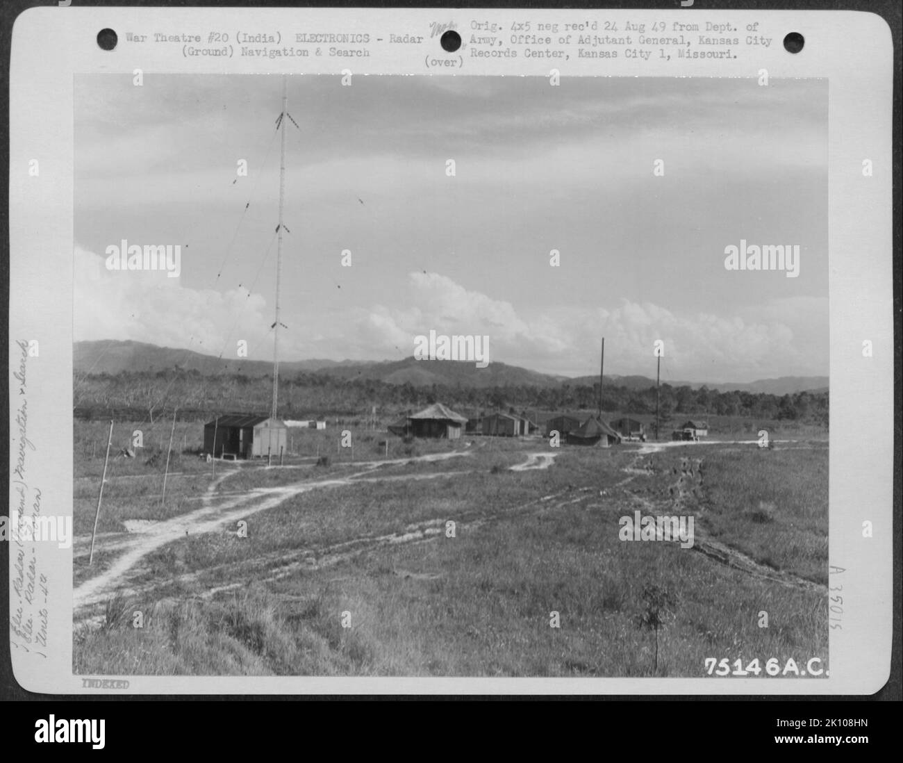 Flugzeuge, Burma, Indien & ELEKTRONIK, RADAR Krieg Stockfoto