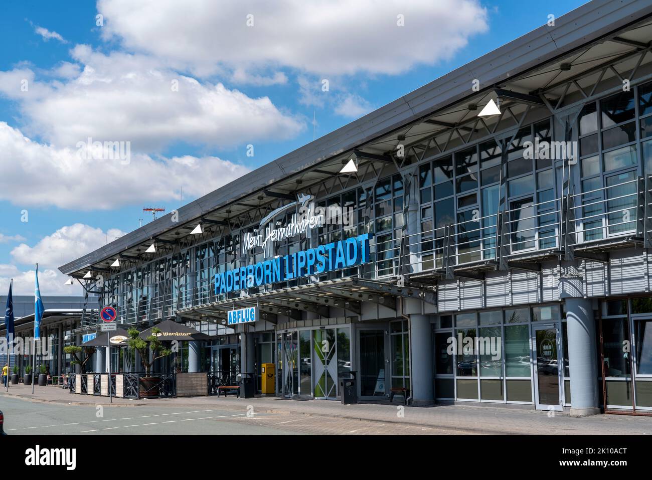 Flughafen Paderborn-Lippstadt, Regionalflughafen, Terminalgebäude NRW, Deutschland, Stockfoto