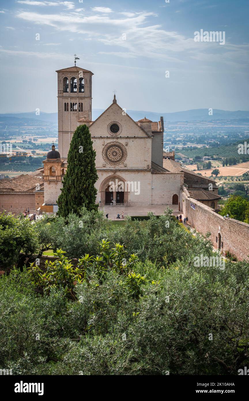 Antica Basilica Papale di San Francesco di Assisi. Arte e religione. Stockfoto