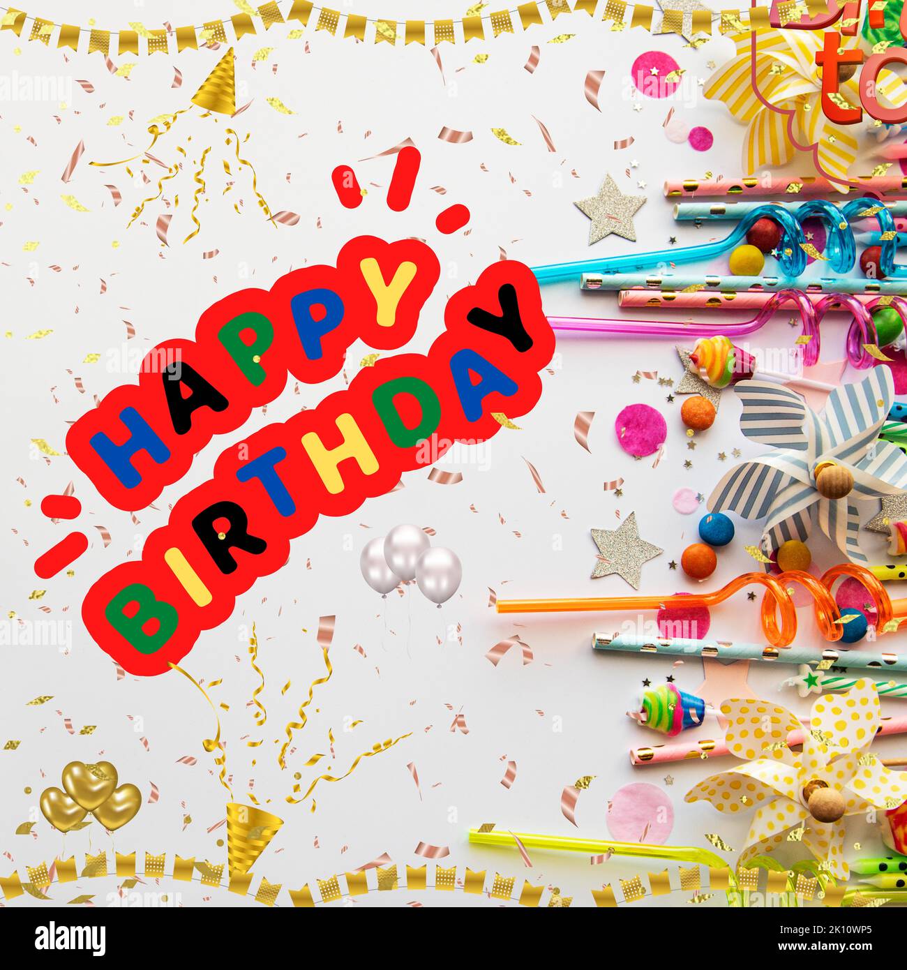 Alles Gute zum Geburtstag Feier card Design Stockfotografie Alamy