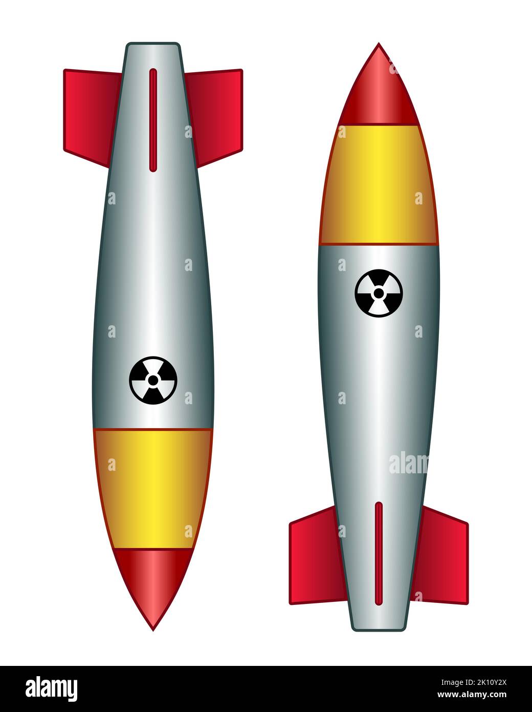 Illustration einer nuklearen Luftbombe Stock Vektor