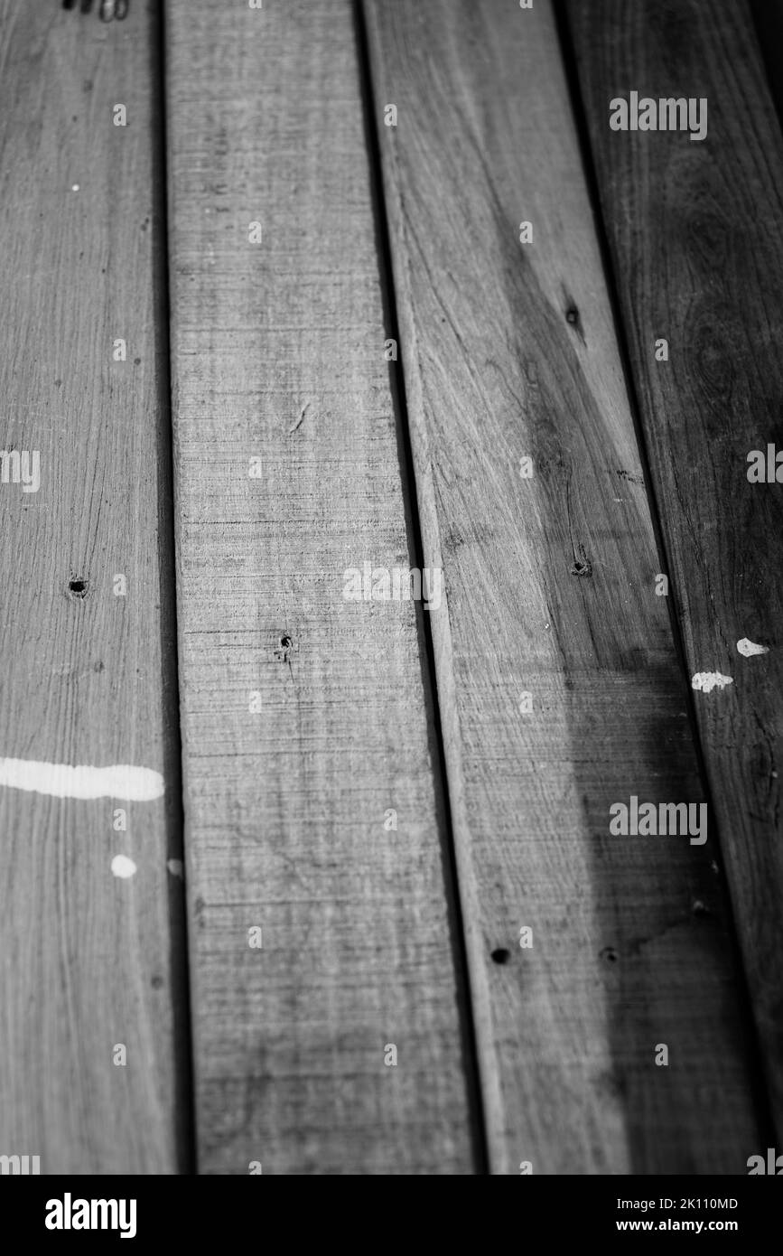 Beschädigtes Holz Stockfoto