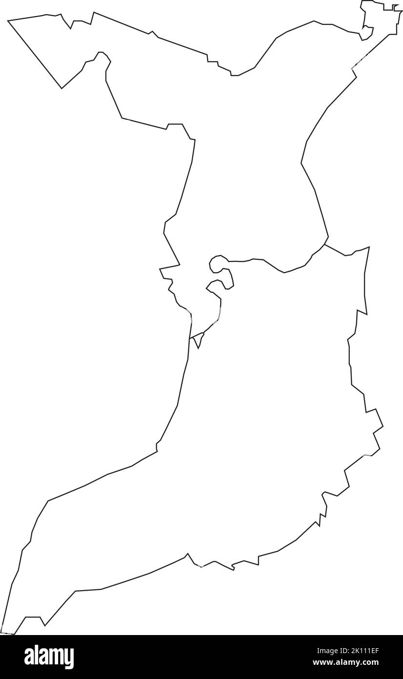 Weiße Gemeindekarte von BREMERHAVEN, DEUTSCHLAND Stock Vektor