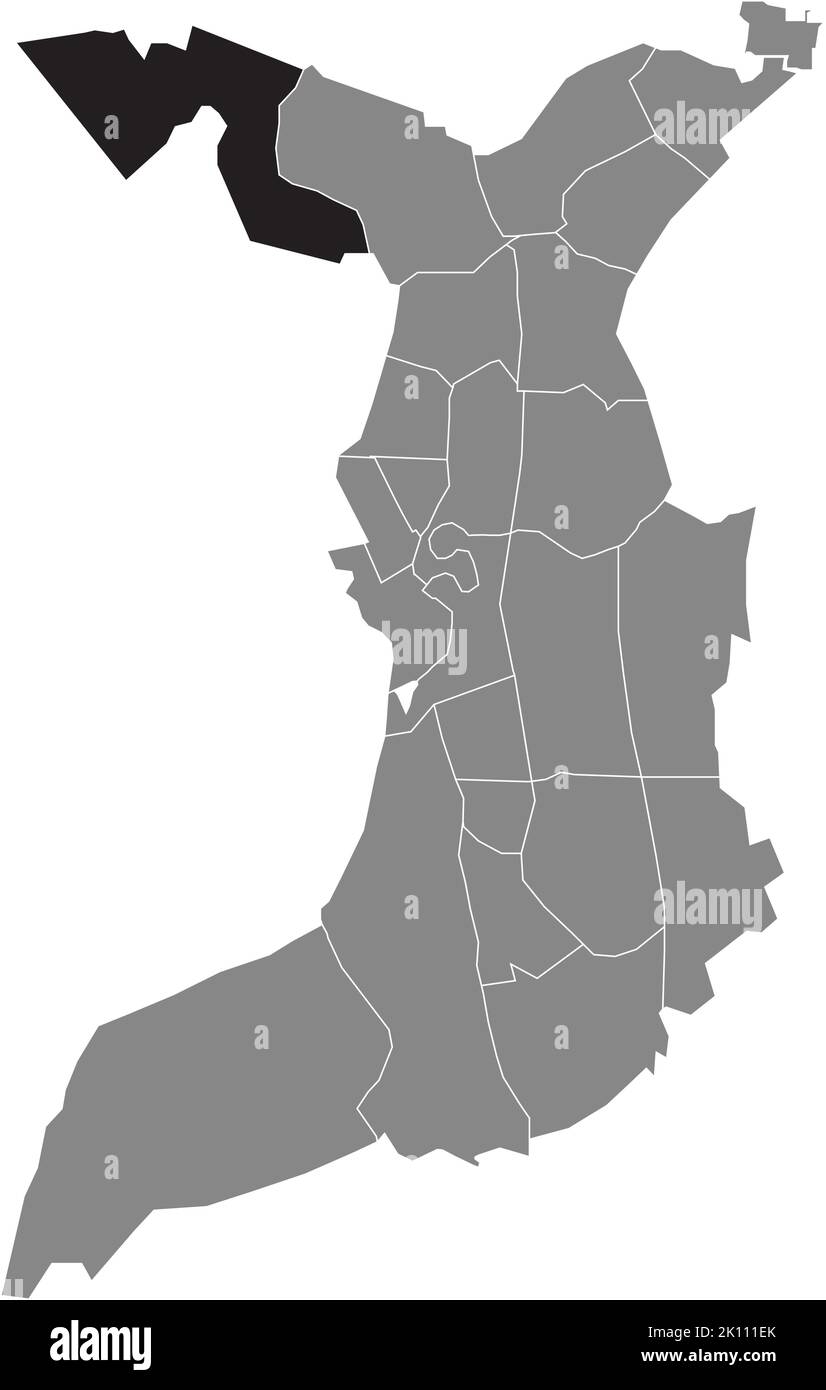 Lageplan des STADTVIERTELS WEDDEWARDEN, BREMERHAVEN Stock Vektor