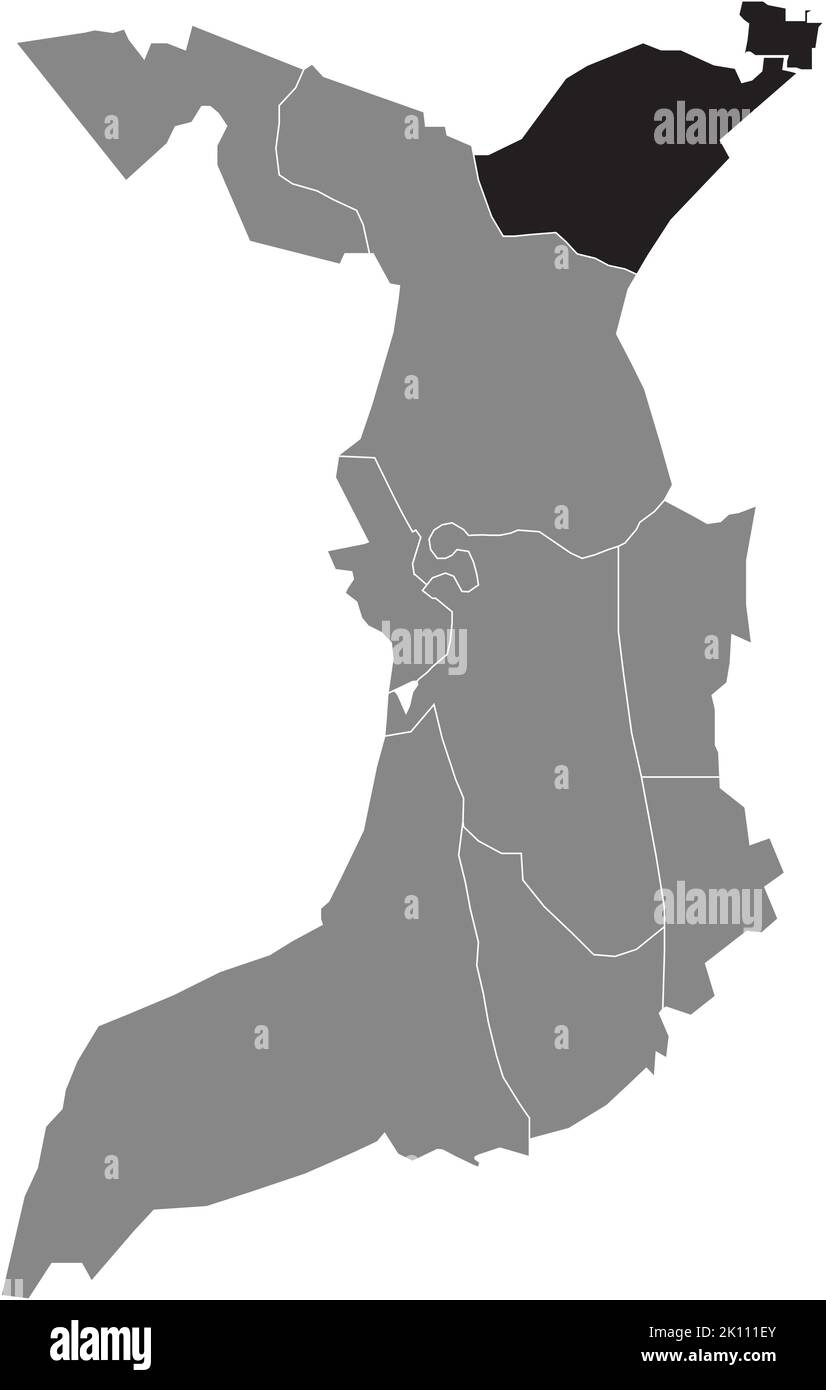 Lageplan des STADTTEILS LEHERHEIDE, BREMERHAVEN Stock Vektor