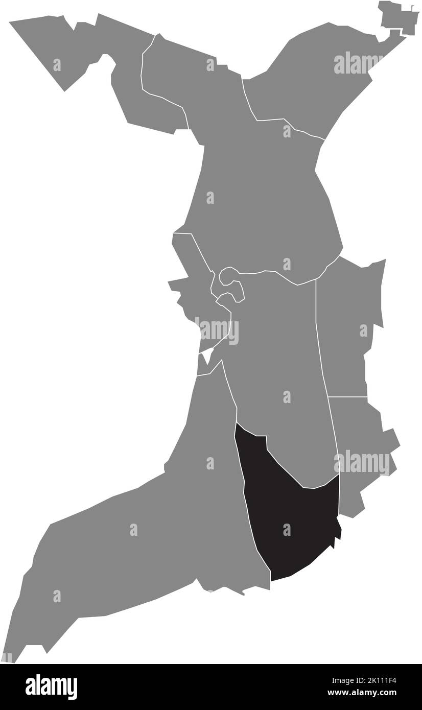 Lageplan des STADTTEILS WULSDORF, BREMERHAVEN Stock Vektor