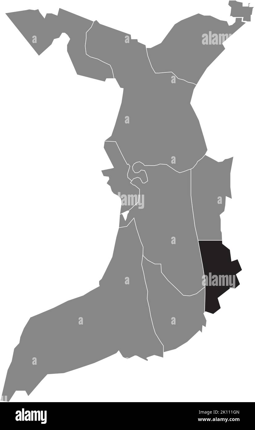 Lageplan des STADTTEILS SURHEIDE, BREMERHAVEN Stock Vektor