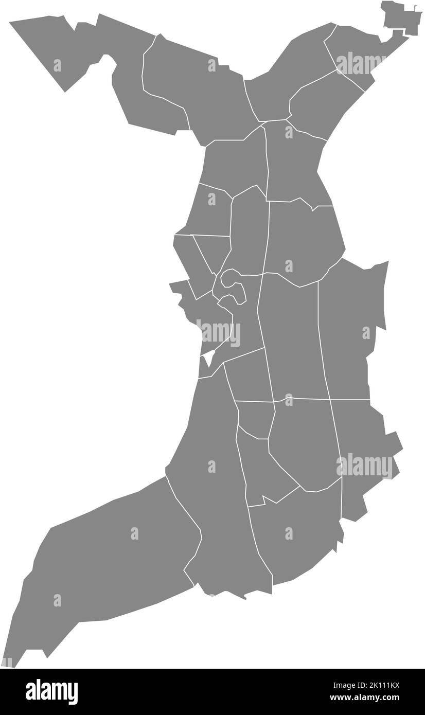 Gray Quarters Karte von BREMERHAVEN, DEUTSCHLAND Stock Vektor