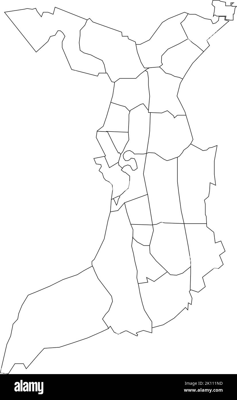 White Quarters Karte von BREMERHAVEN, DEUTSCHLAND Stock Vektor