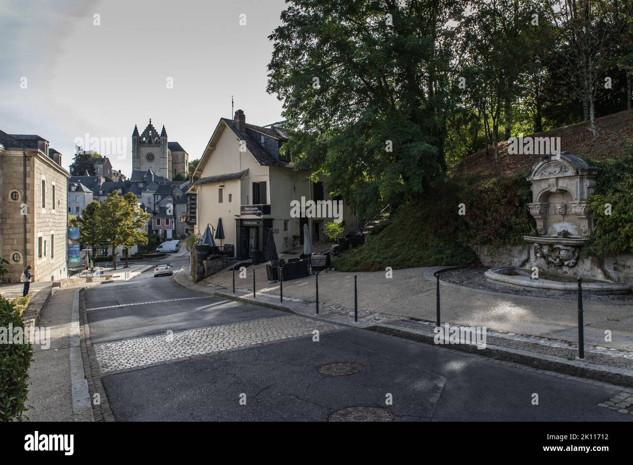 Eglise abbatiale Saint-Sour Stockfoto