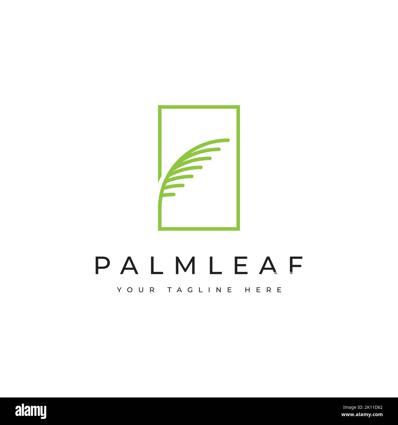 Kokosnussbaum Logo Design Vorlage Premium. Inspiration für Palmenikonen Stock Vektor