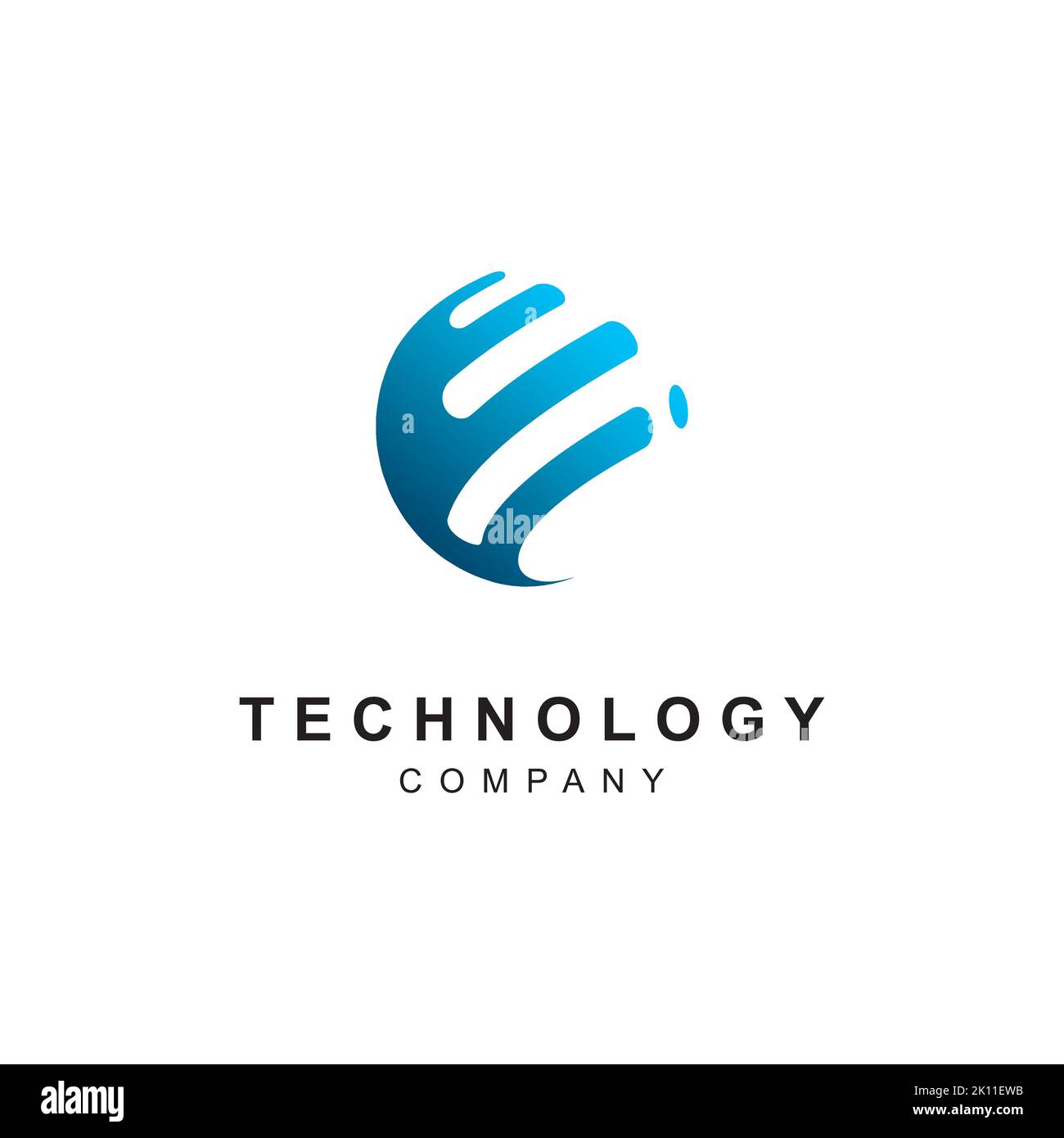 Technologie-Logo-Design. Vektorvorlage für abstrakte Tech-Symbole Stock Vektor