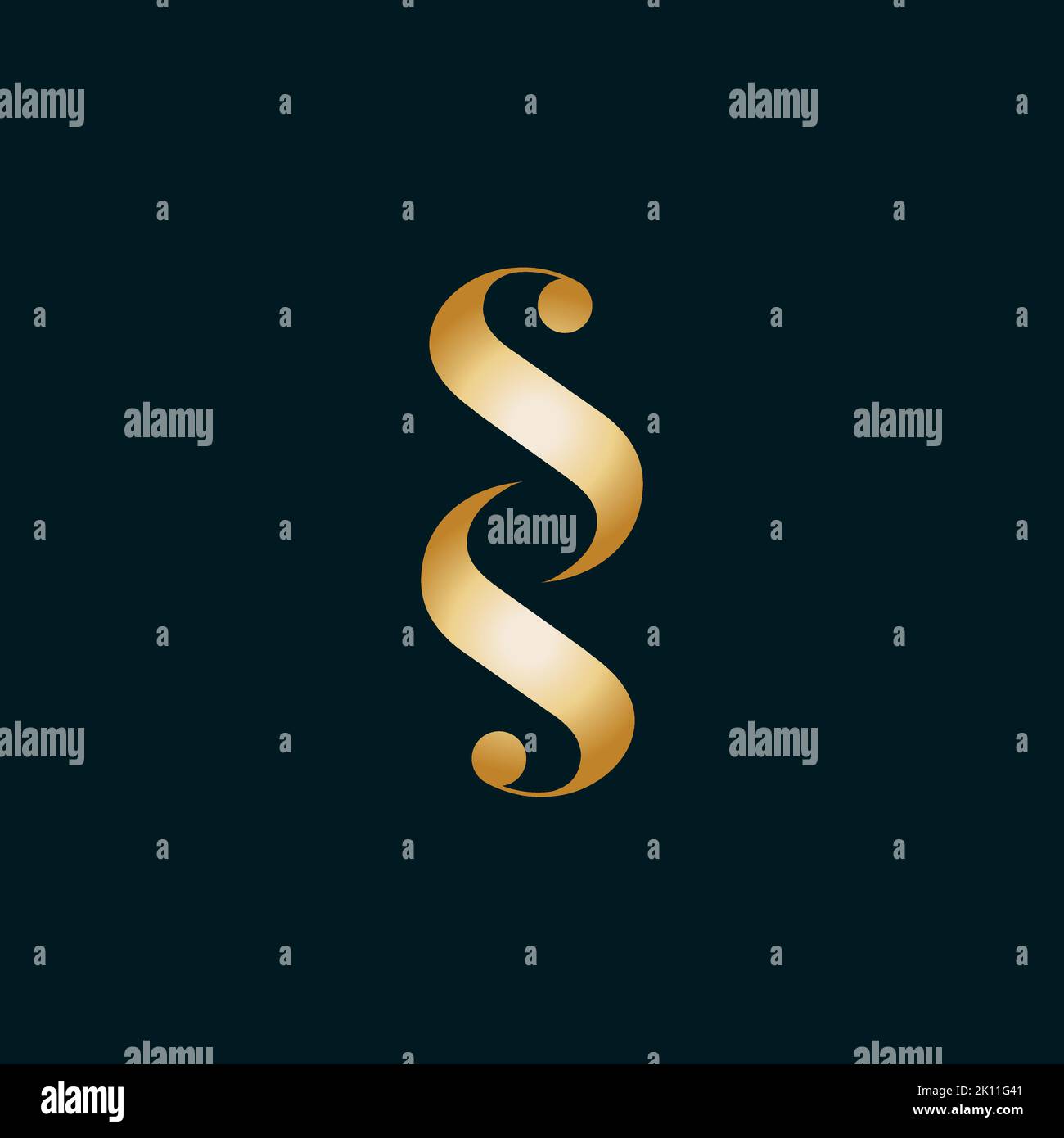 Initialen Buchstabe s, Logo mit ss-Symbol Stock Vektor