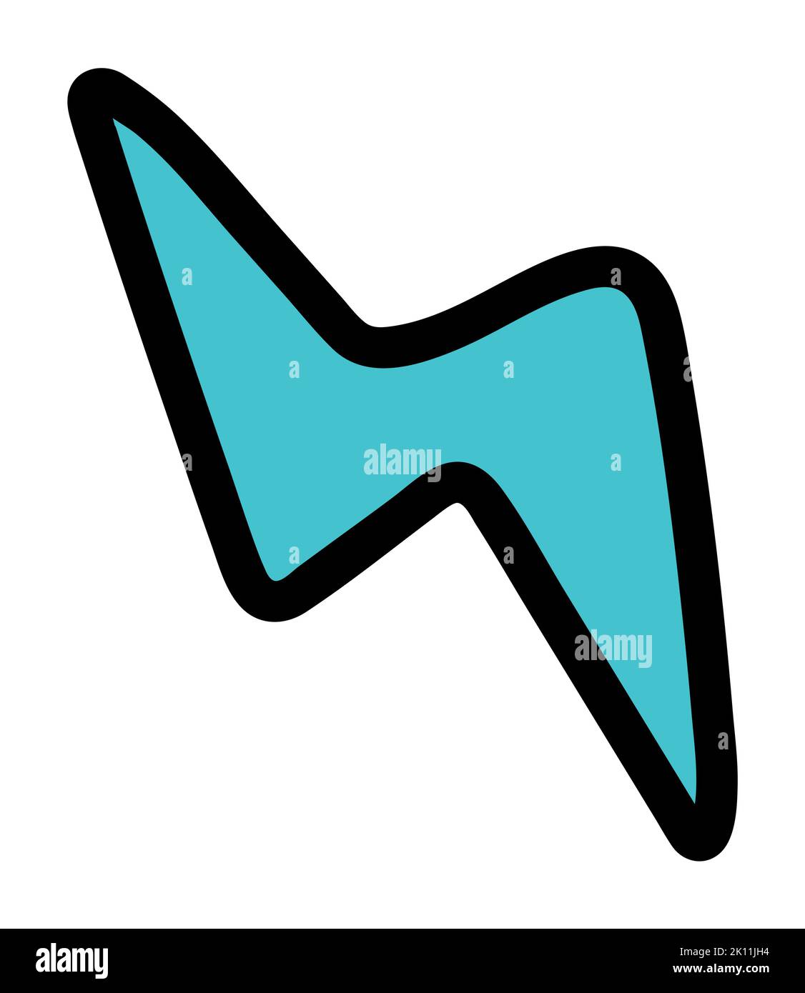 Isolierte farbige 60s groovy Donner emote Graffiti Vektor Stock Vektor