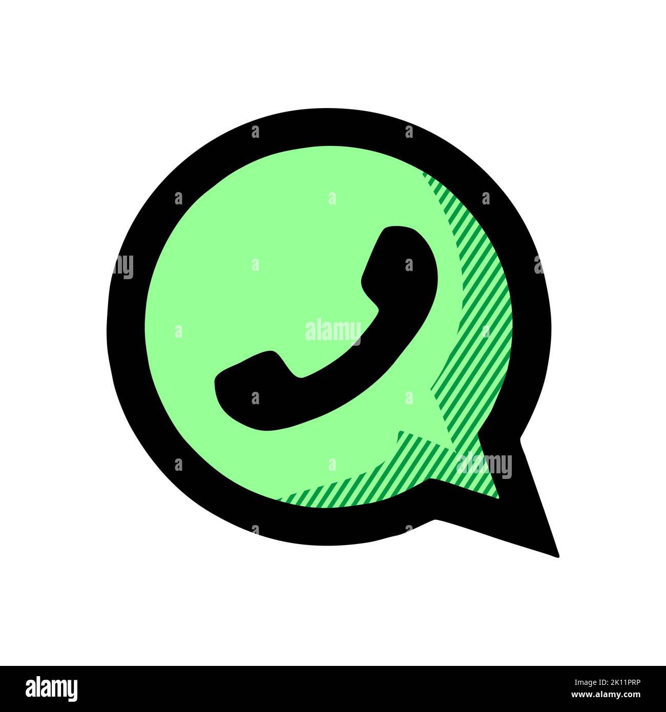 WhatsApp-Logo-Symbol auf weißem Hintergrund isoliert. WhatsApp Logo ...