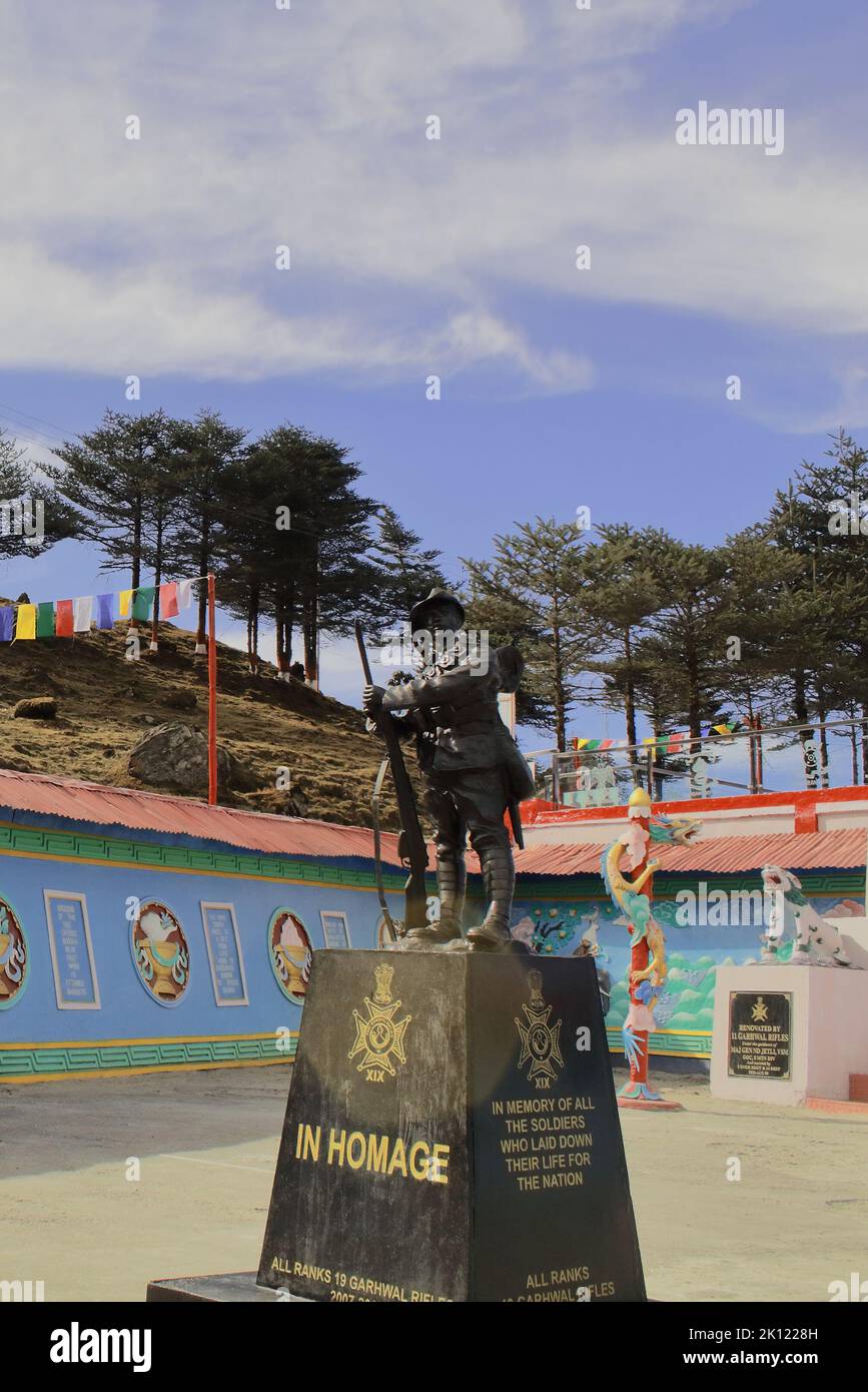 Tawang, Arunachal Pradesh, Indien -10.. November 2020: Jaswant garh war Memorial, ein Symbol der indischen Armeen Tahra und zu Ehren von Jaswant Singh Stockfoto