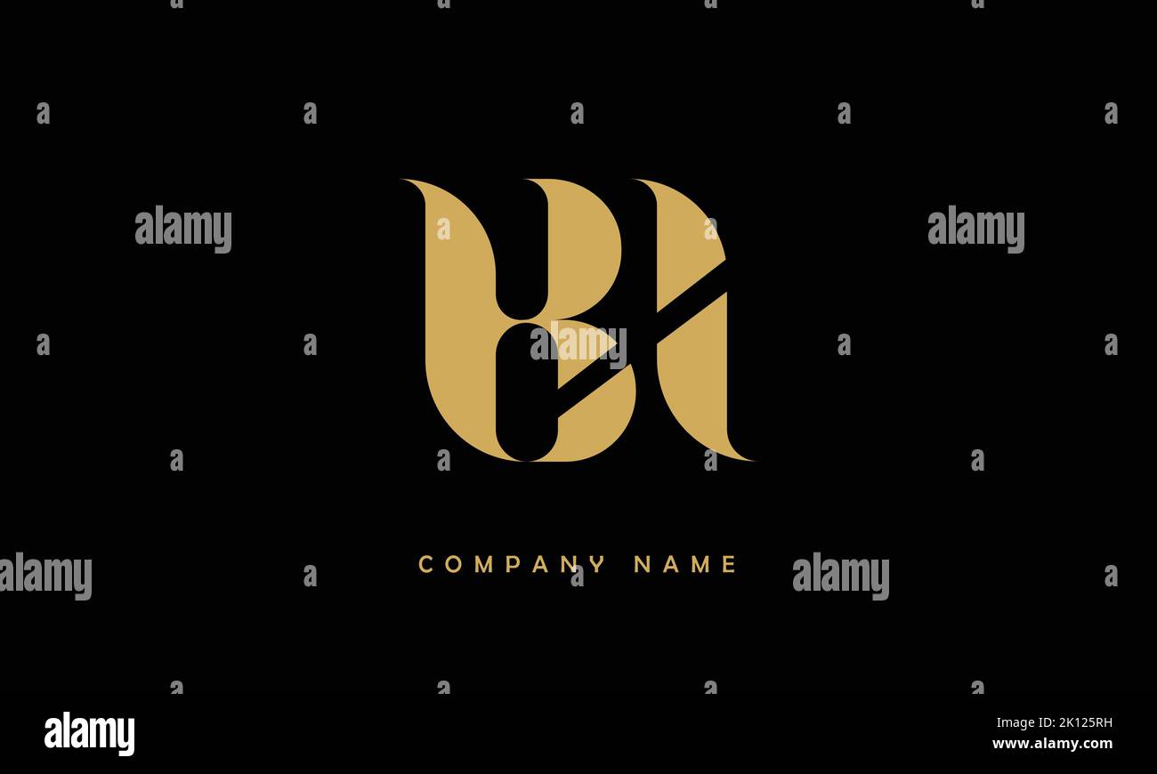 BI, IB Abstract Letters Logo Monogramm Stock Vektor