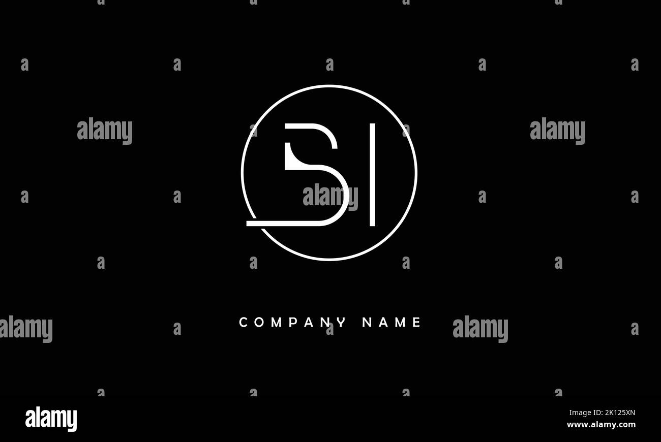 BI, IB Abstract Letters Logo Monogramm Stock Vektor