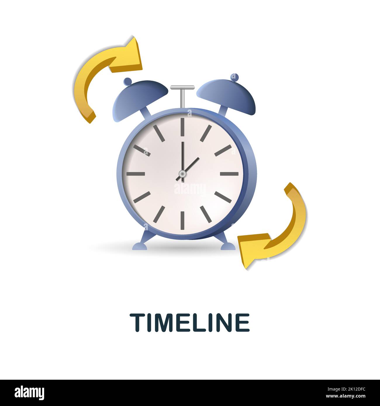 Zeitachse. 3D Illustration aus der Business Plan Collection. Creative Timeline 3D-Symbol für Webdesign, Vorlagen, Infografiken und mehr Stock Vektor