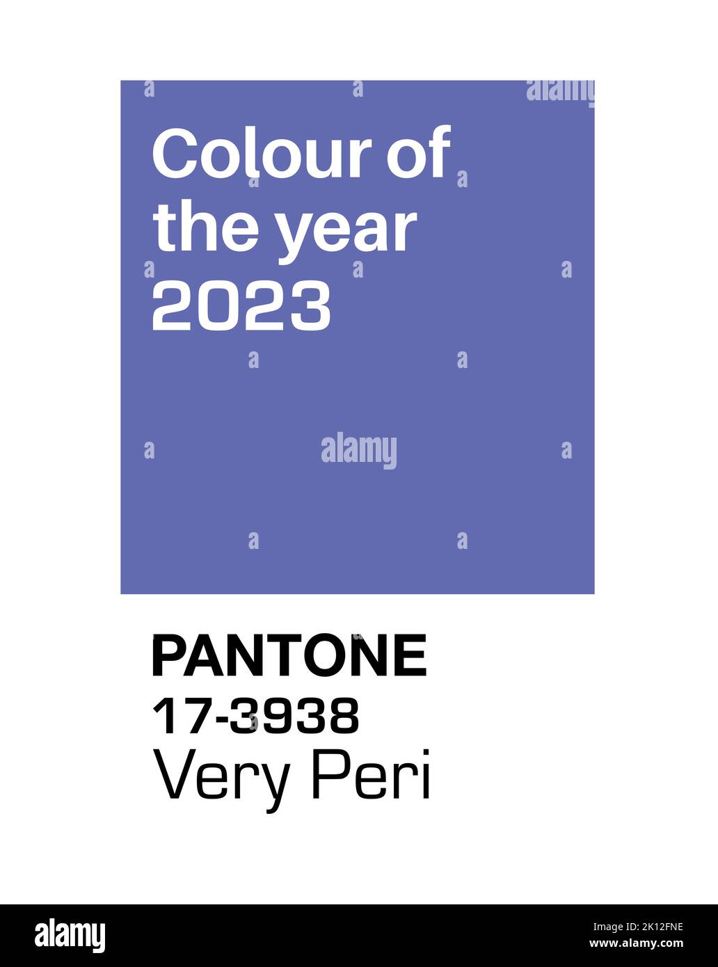 SWINDON, Großbritannien - 15. September 2022: Pantone Veri Peri Trending Color of the Year 2022. Farbmuster, Vektorgrafik Stock Vektor