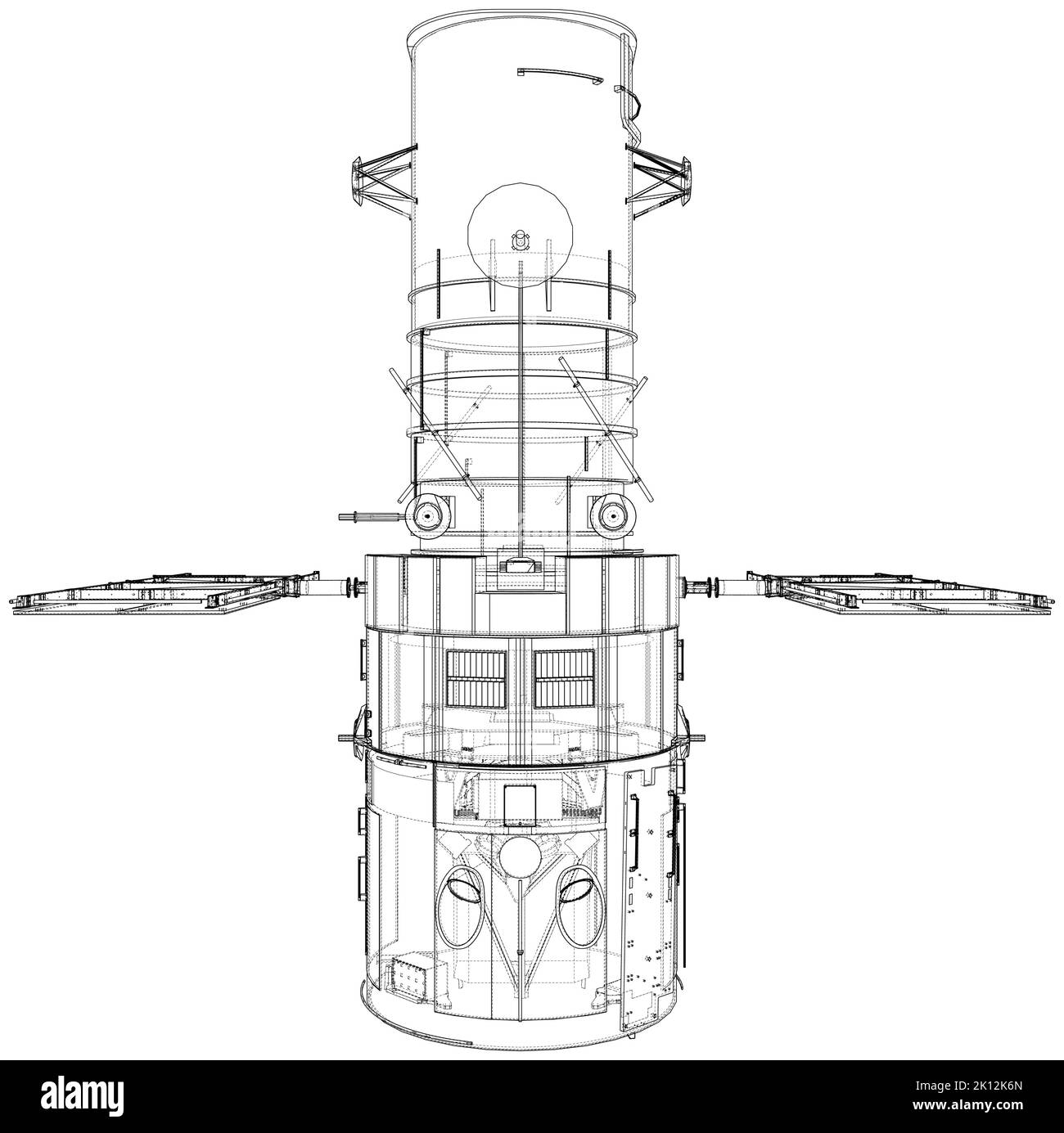 Hubble-Weltraumteleskop. Sattellit Stock Vektor