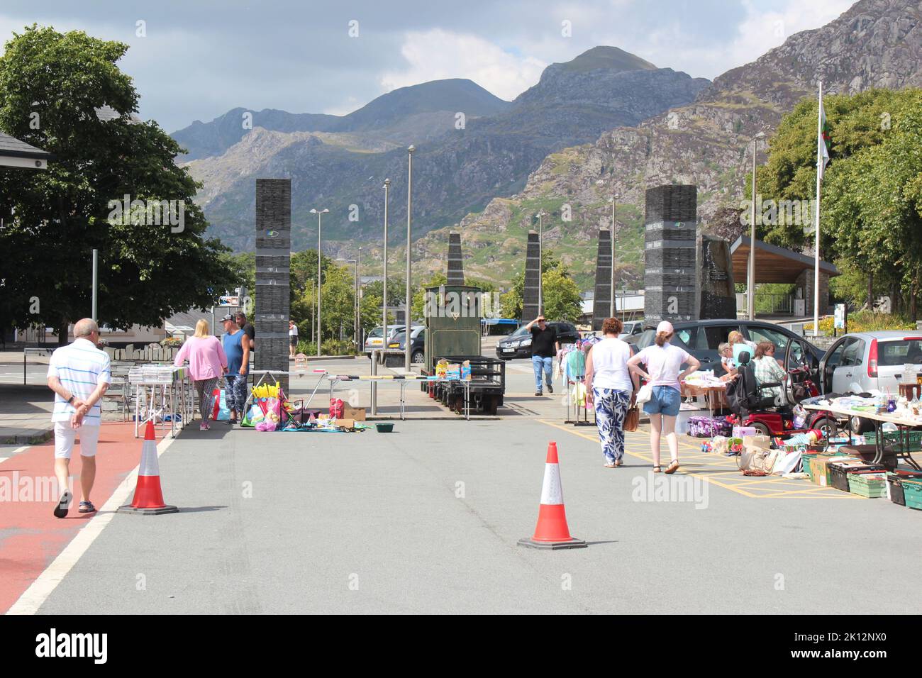 Die Ffestiniog und die Welsh Highland Railway fahren 40 Meilen durch den Snowdonia National Park Stockfoto