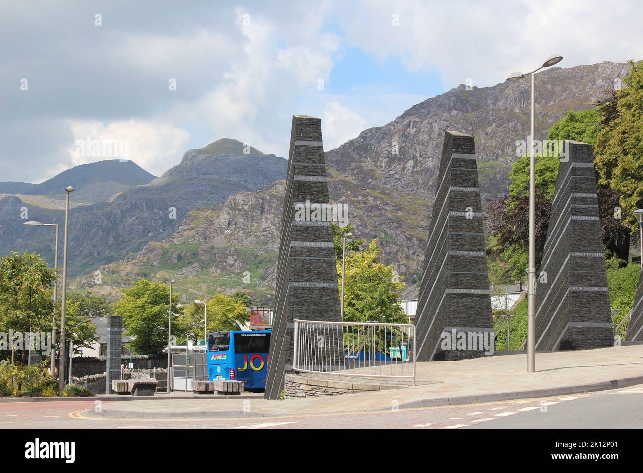 Die Ffestiniog und die Welsh Highland Railway fahren 40 Meilen durch den Snowdonia National Park Stockfoto
