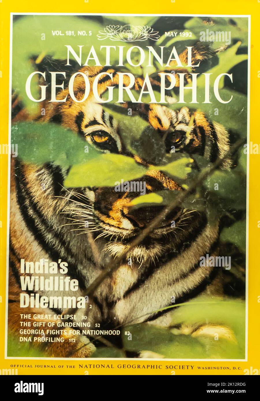 Cover des Magazins National Geographic, Mai 1992 Stockfoto