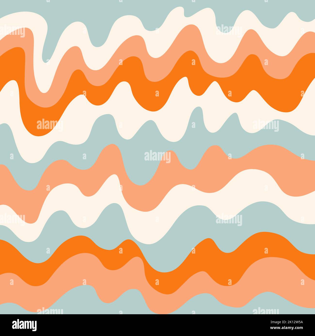 Retro 70s abstrakte Kurve Hintergrund Vektor-Illustration Stock Vektor