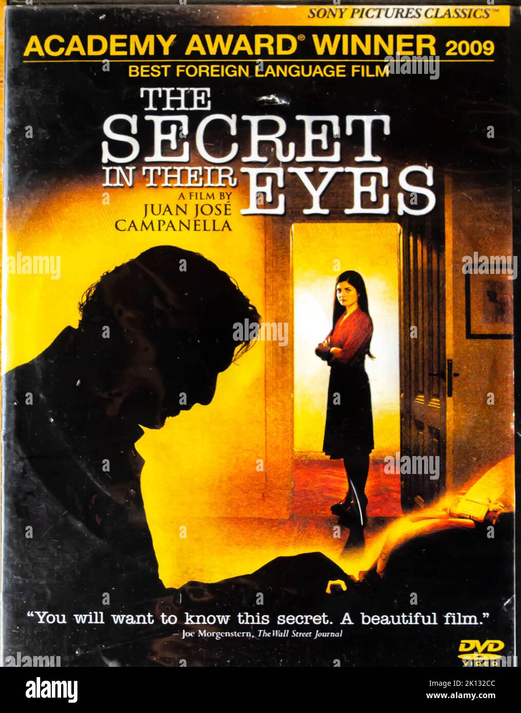 Das Geheimnis in ihren Augen: Regie: Juan José Campanella. 2009 Film. DVD-Hülle Stockfoto