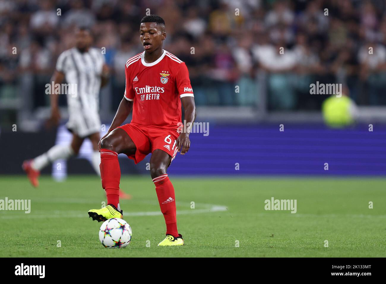 Florentino Luis von SL Benfica in Aktion während des UEFA Champions League-Spiel der Gruppe H zwischen Juventus FC und SL Benfica am 14. September 2022 im Allianz Stadium in Turin, Italien. Stockfoto