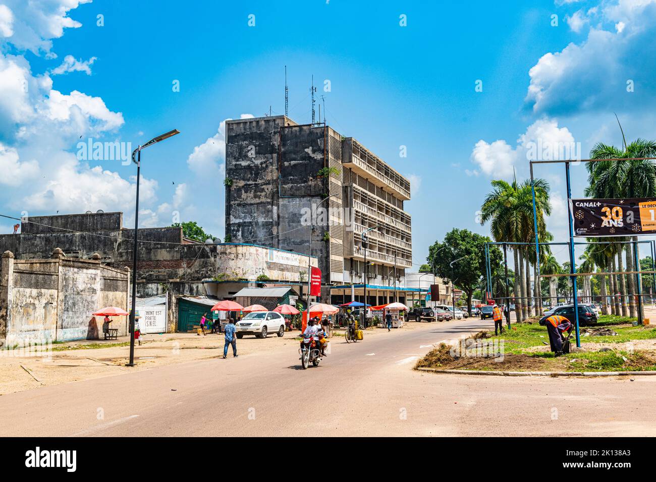 Kolonialzentrum, Kisangani, Demokratische Republik Kongo, Afrika Stockfoto