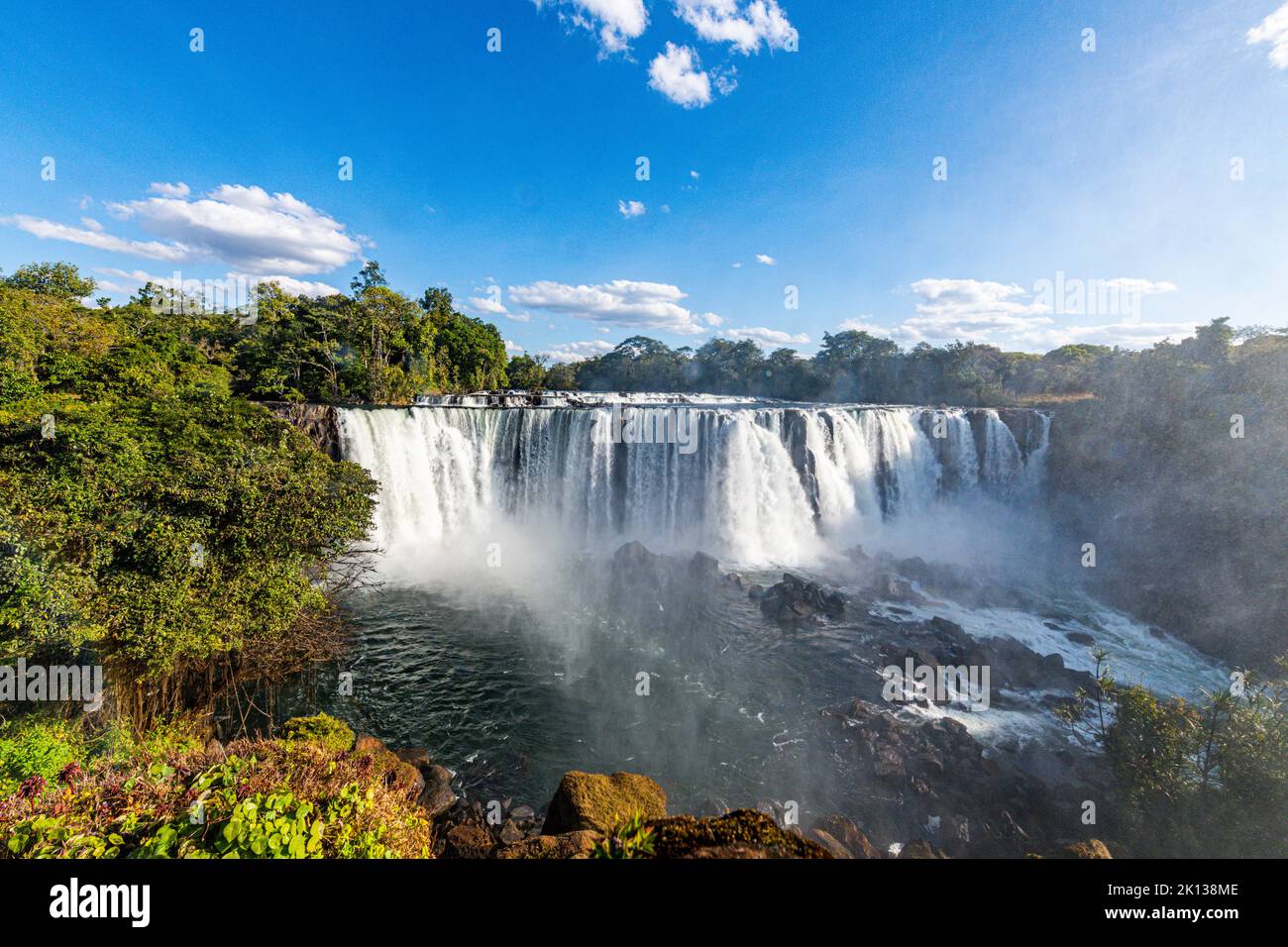 Lumangwe Falls auf dem Kalungwishi River, Nord-Sambia, Afrika Stockfoto