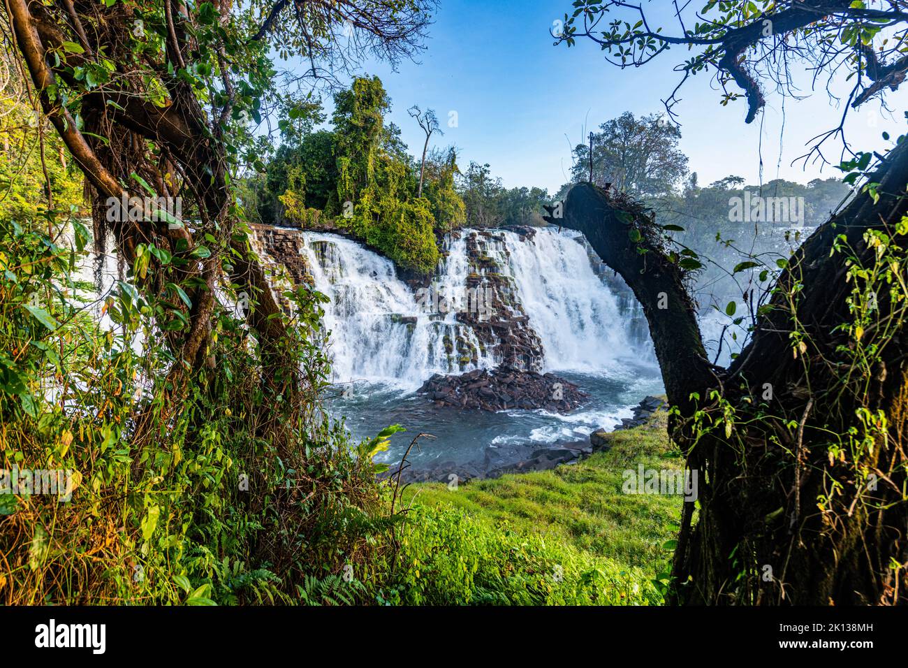 Die Wasserfälle von Kabwelume am Kalungwishi-Fluss im Norden Sambias, Afrika Stockfoto