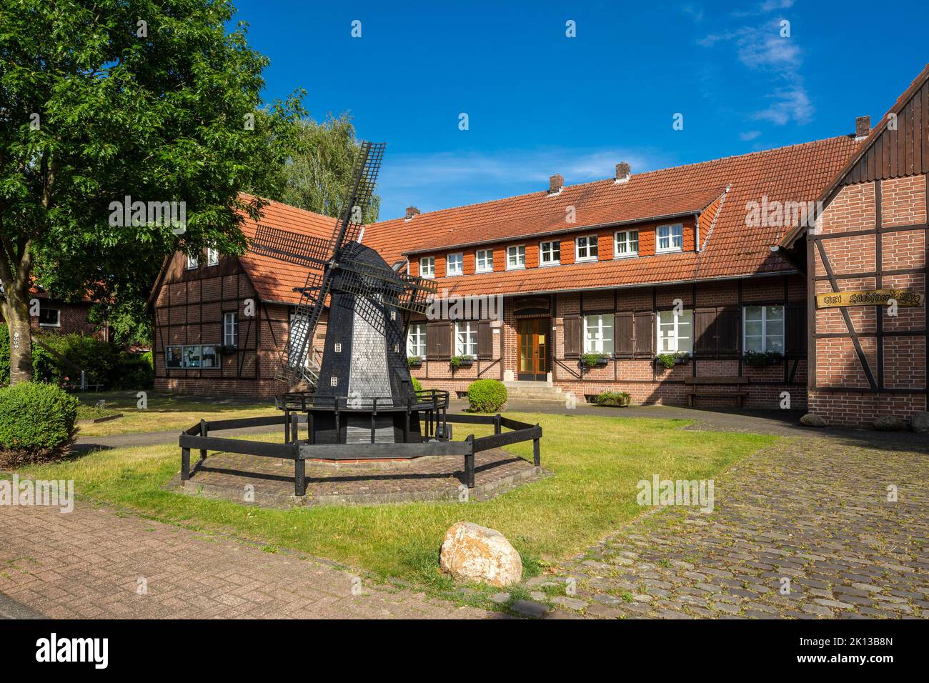 Deutschland, Coesfeld, Coesfeld-Lette, Berkel, Baumberge, Münsterland, Westfalen, Nordrhein-Westfalen, NRW, Heimathaus, Fachwerkhaus, Heimatmuseum Le Stockfoto