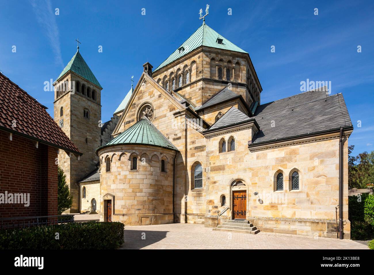 Deutschland, Rosendahl, Baumberge, Westmünsterland, Münsterland, Westfalen, Nordrhein-Westfalen, NRW, Rosendahl-Osterwick, Katholische Pfarrkirche S. Stockfoto
