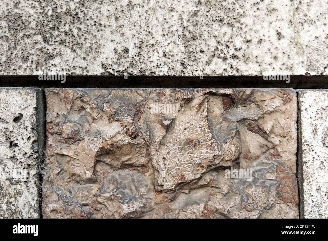 Eine Nahaufnahme eines felsigen Gesteinshintergrunds Stockfoto