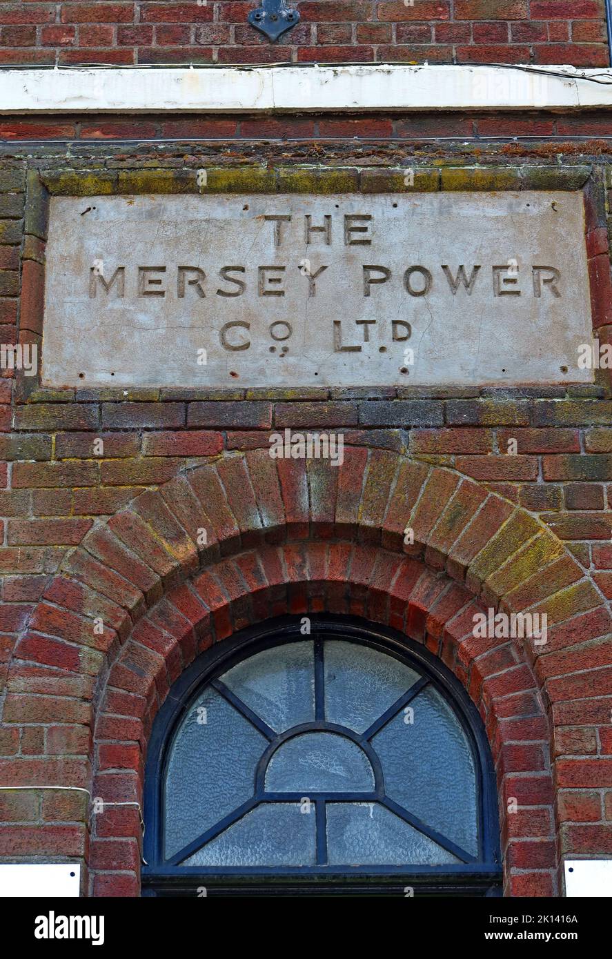 Niederlassungen der Mersey Power Company Limited in Runcorn, Halton, Cheshire, England, UK, WA7 1JH Stockfoto