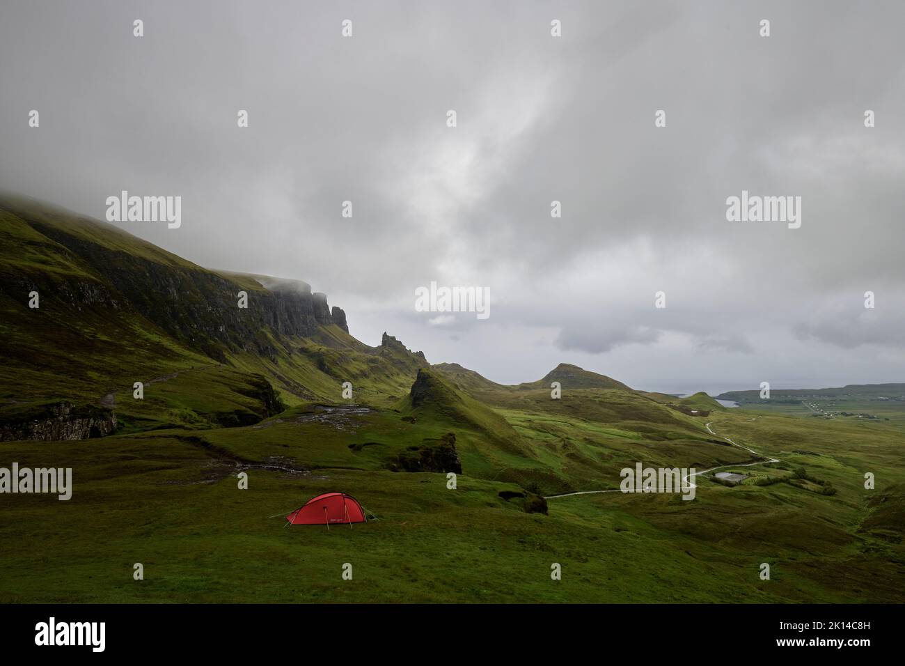 Wild Camping auf dem Quiraing, Isle of Skye Stockfoto