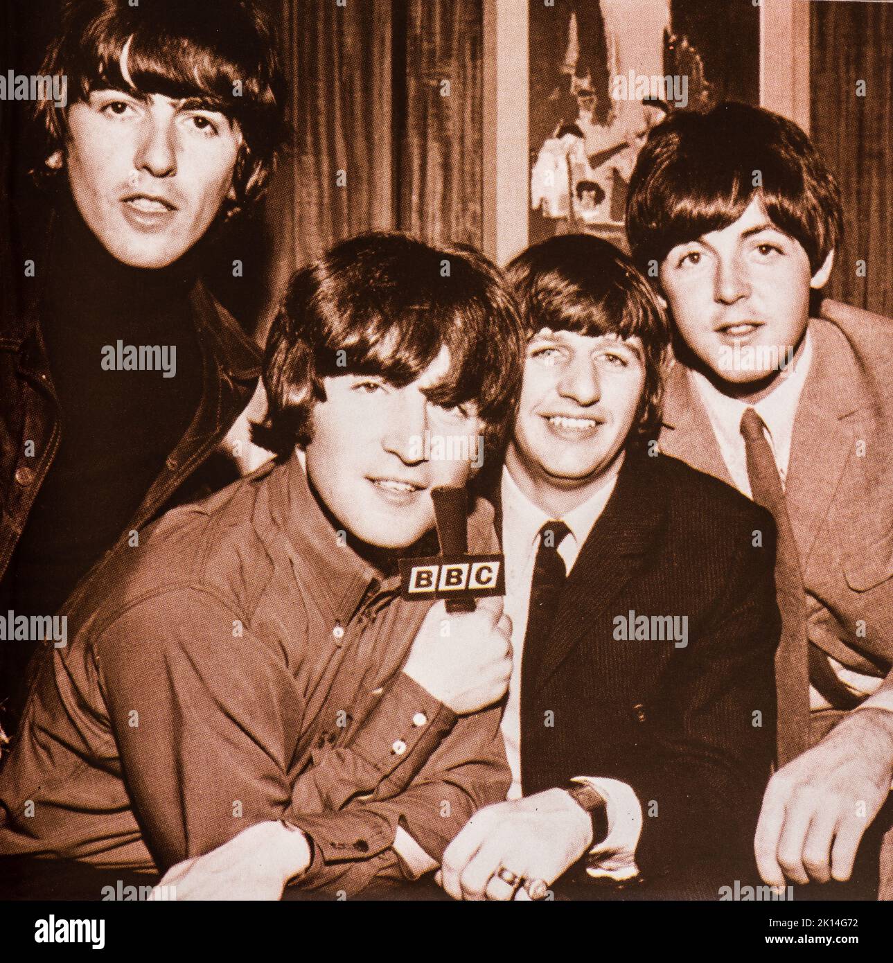 EMI CD Disc Booklet - The Beatles - Live bei der BBC. Stockfoto