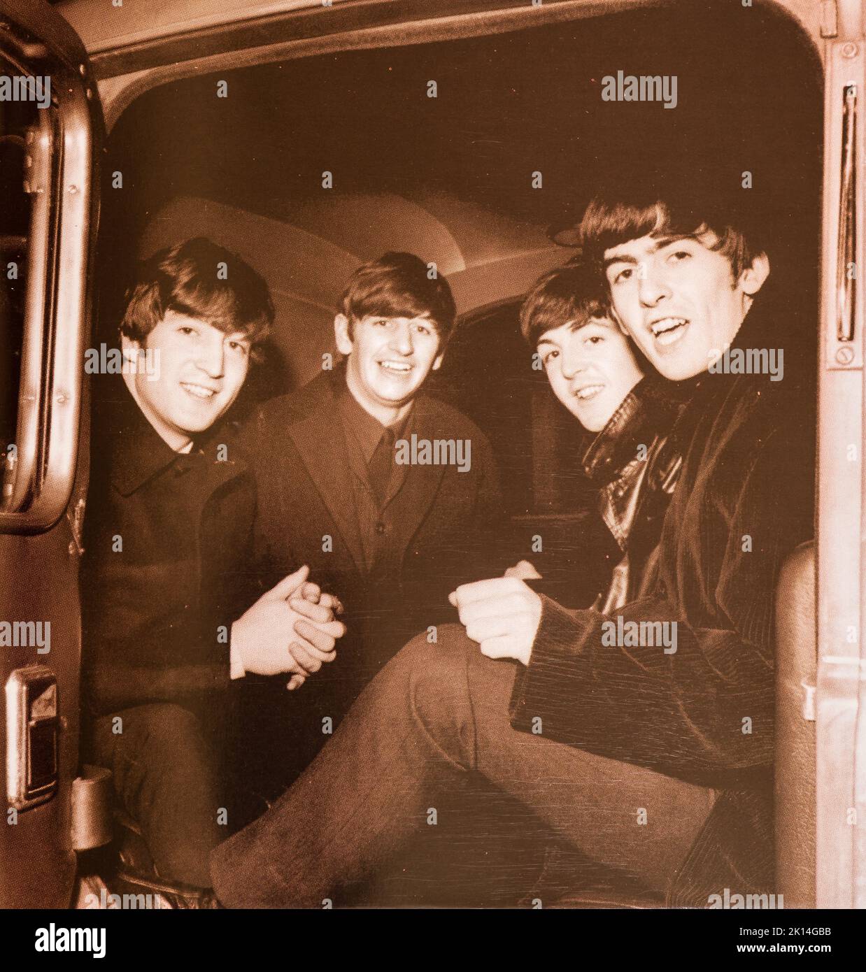 EMI CD Disc Booklet - The Beatles - Live bei der BBC. Stockfoto