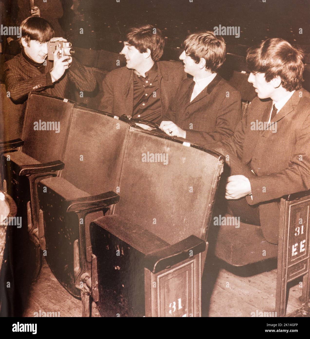 EMI CD Disc Booklet - The Beatles - Live bei der BBC. Stockfoto