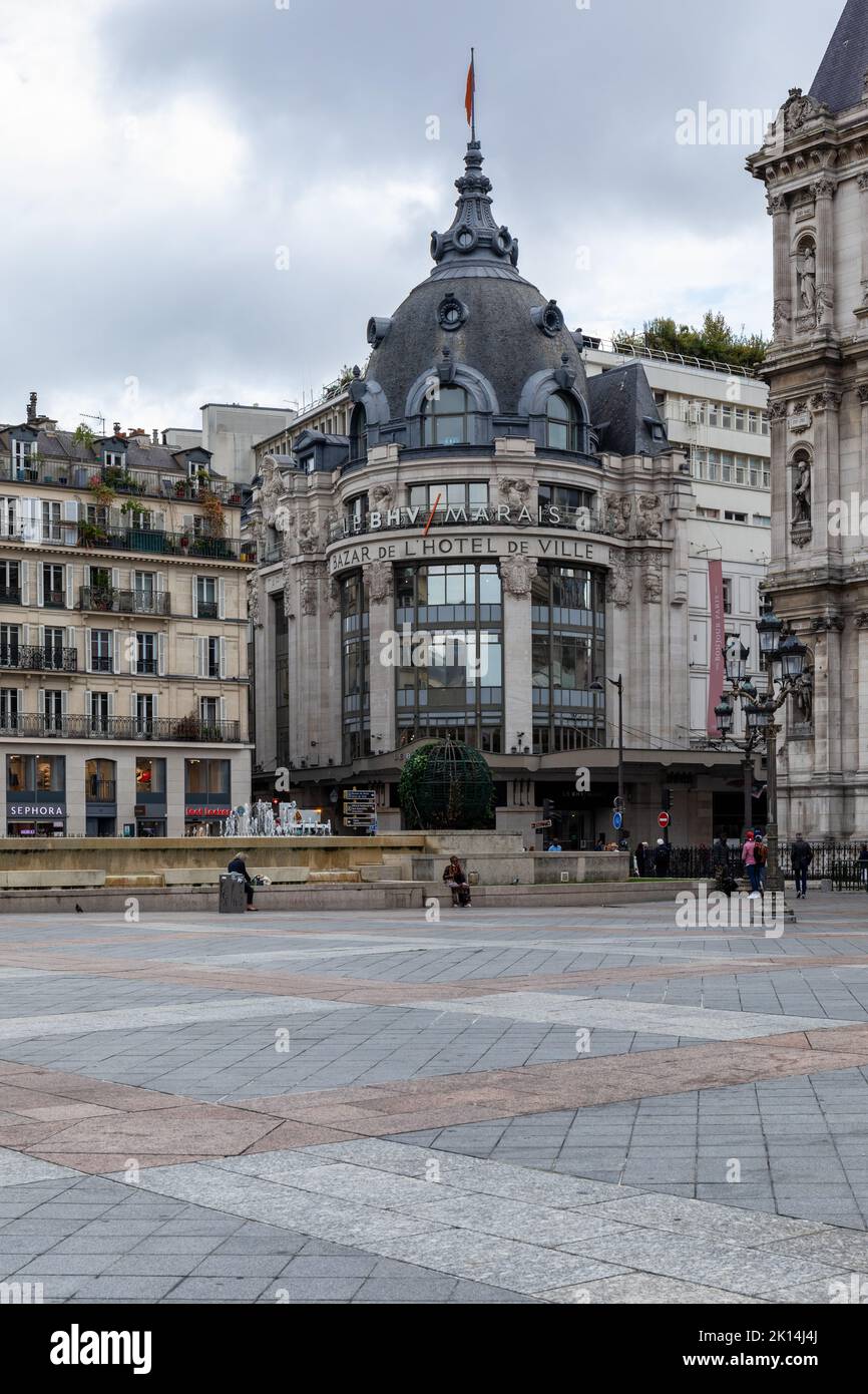 Bazar de l Hôtel de Ville oder Kaufhaus Le BHV Marais, 4. Arrondissement Paris, Frankreich, Europa Stockfoto