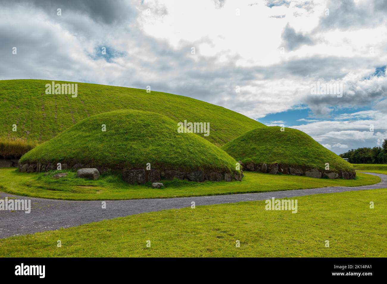 Die Megalithgräber von Newgrange in Irland Stockfoto