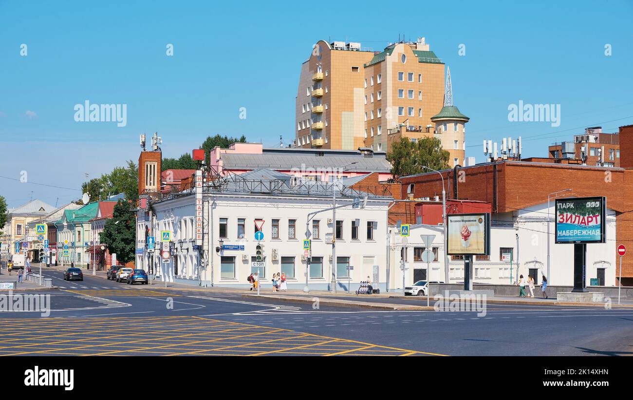 Zemlyanoy Val Street, Moskauer Theater für Drama und Komödie oder Theater auf Taganka, erbaut 1911, Architekt Gustav Gelrich, Wahrzeichen: Moskau, Russland - 14 Stockfoto