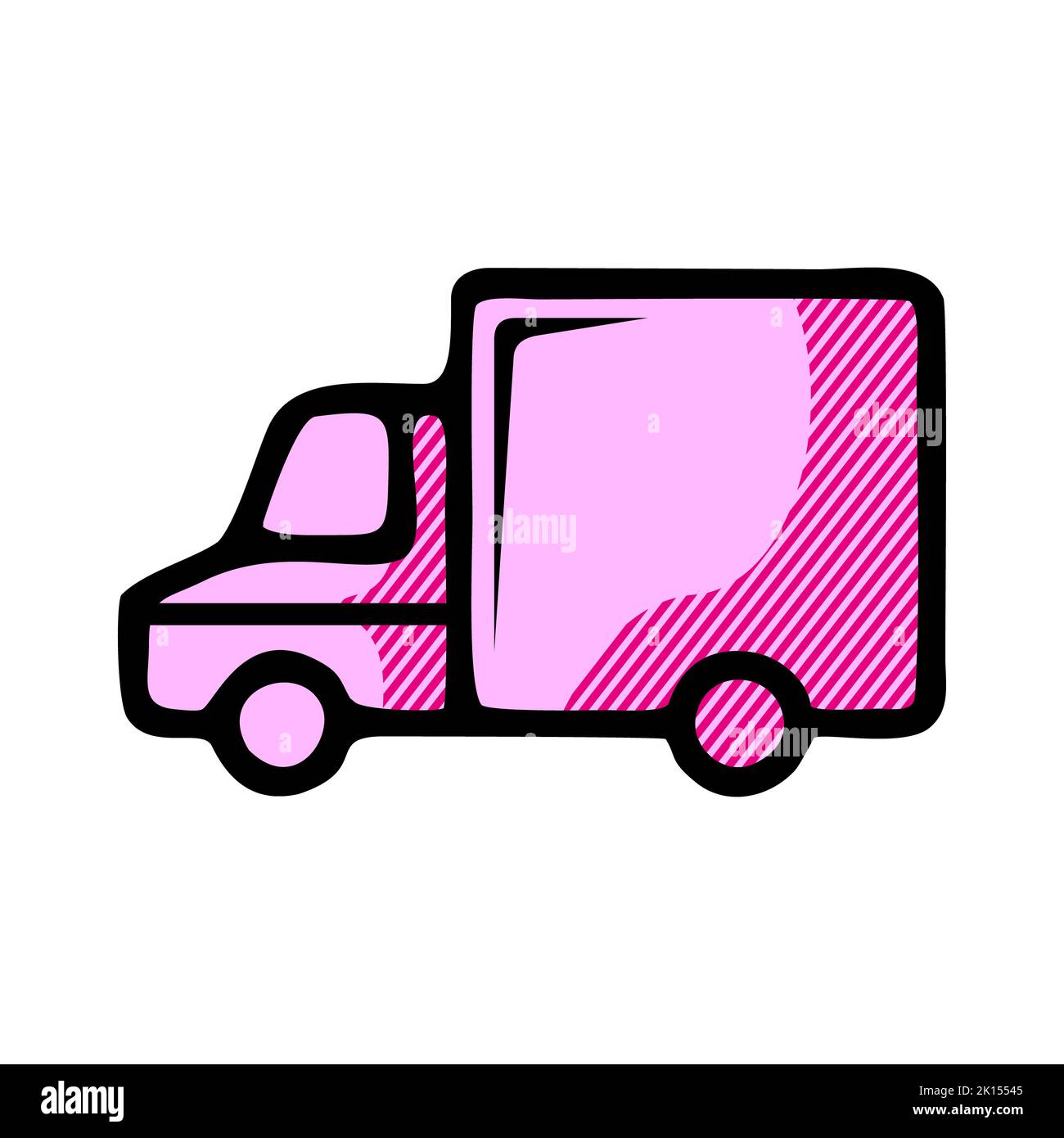 Lieferung LKW Linie Symbol. Lineare Stil Zeichen für mobile Konzept und Web-Design. Van LKW Umriss Vektor-Symbol. Versandsymbol, Logo-Abbildung. Vect Stockfoto