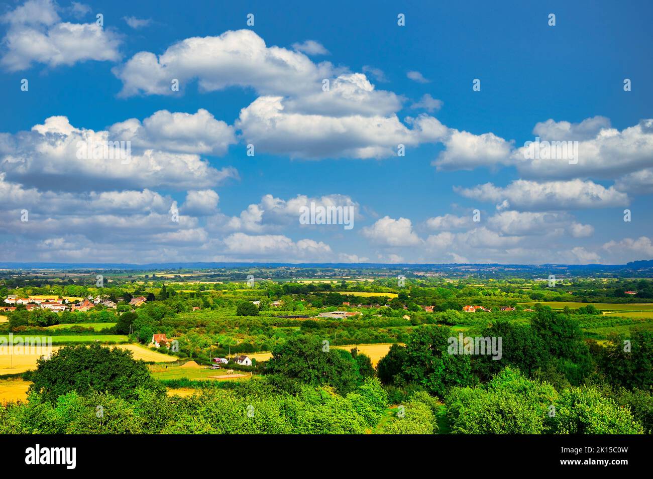 Somerset England Burrow Hill Stockfoto