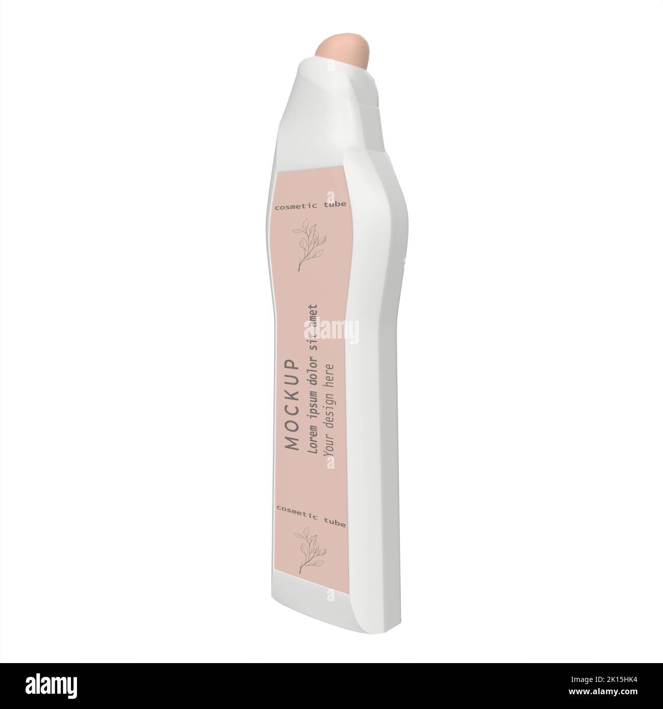 Flasche Creme isoliert auf weißem Hintergrund Stockfoto