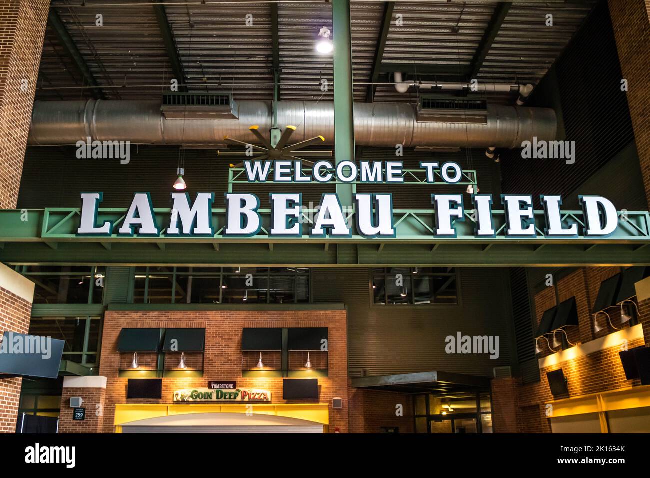 Eine Fußball-Arena in Green Bay, Wisconsin Stockfoto