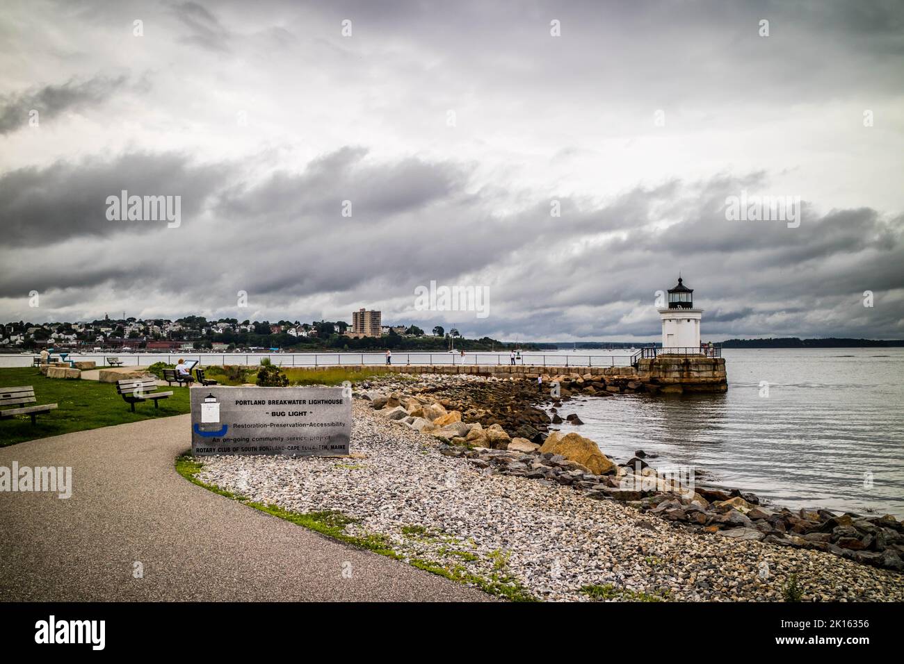 Die Wanze Licht in Cape Elizabeth, Maine Stockfoto